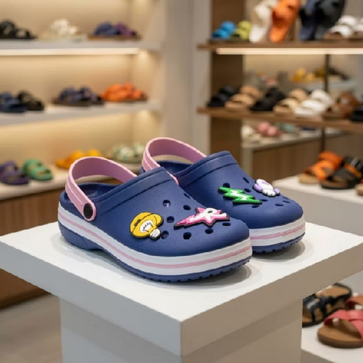 Crocs Arco-Íris Rosa & Azul
