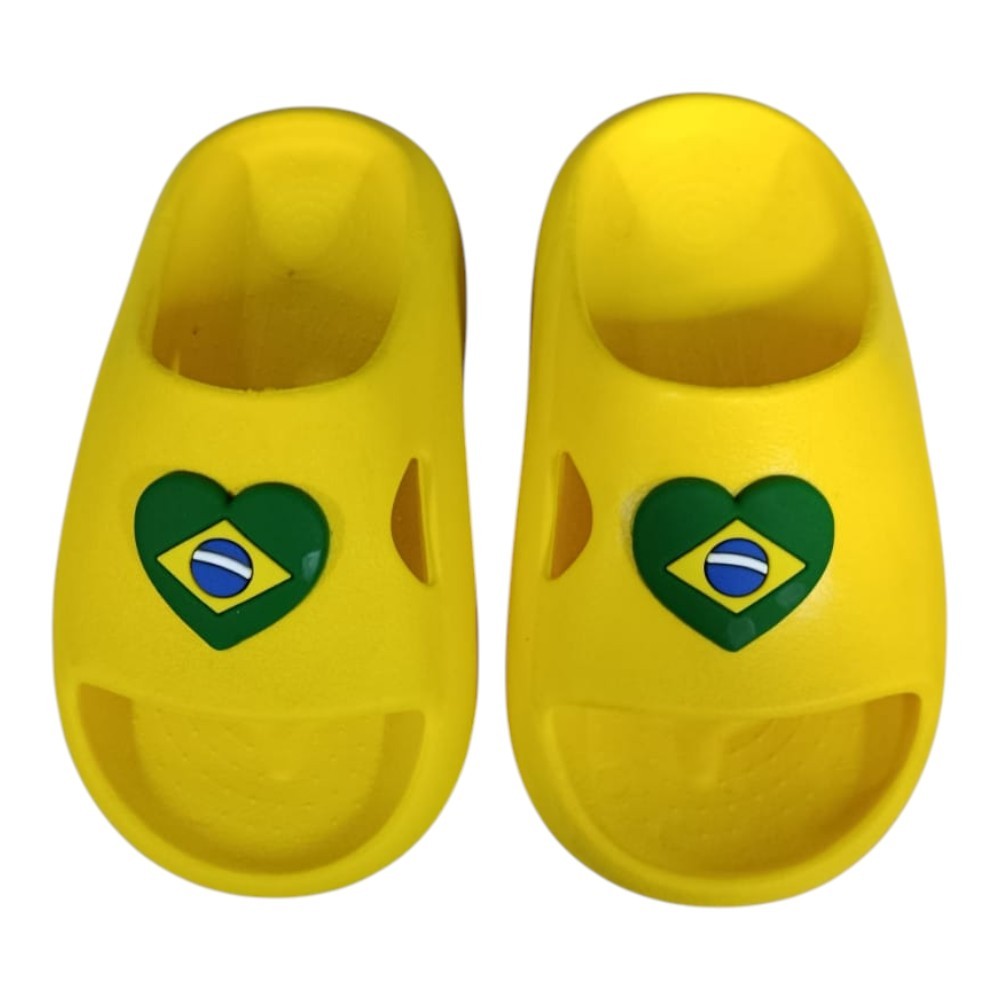 Slide Coração Brasil Amarelo