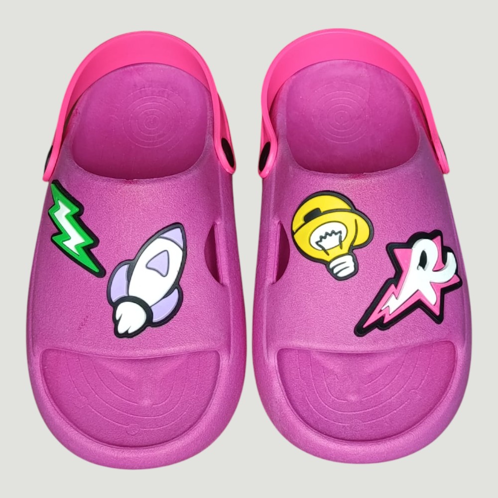 Crocs Pink Foguete & Raio